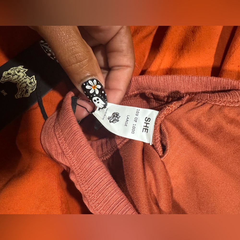 Darc Sport Ribbed Sports Bra in Rust Orange - Picture 4 of 4